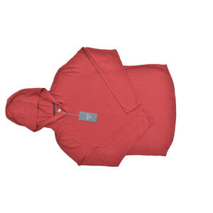 NEW VRST Men's Regular Size L Bold Burgundy Essential Hoodie NWT Stretch